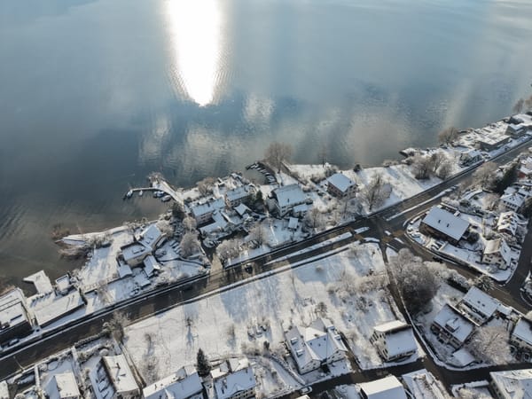 Winter-Idylle von oben