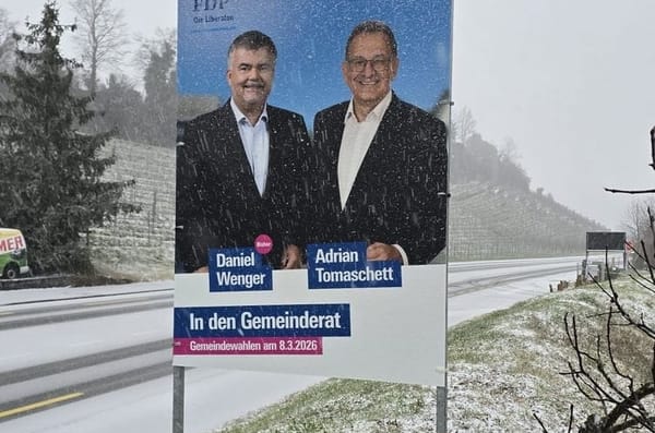 Wahlkampf im Schnee: FDP Hombrechtikon trotzt der Kälte