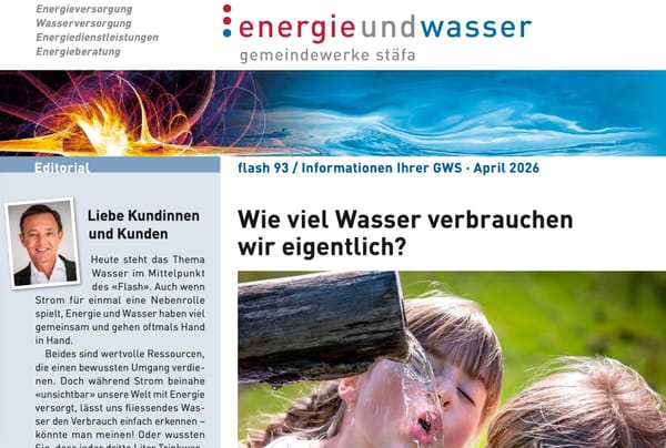 GWS Flash: Alles über Stäfas Wasser, Spartipps und die Pool-Saison