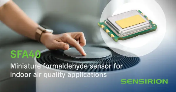 Sensirion bringt neuen Formaldehydsensor weltweit in den Vertrieb