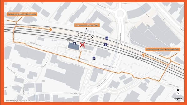 Bahnhof Stäfa: Unterführung an der Bahnhofstrasse bis Juni 2027 gesperrt
