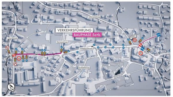 Tränkebachstrasse Stäfa: Ab 5. Oktober gilt Einbahnverkehr